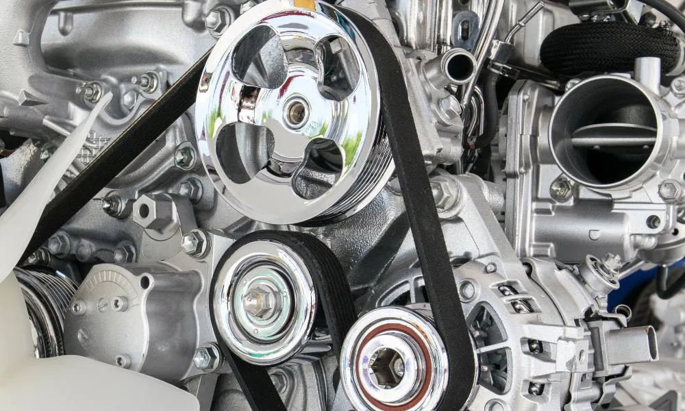 a close up of a car engine