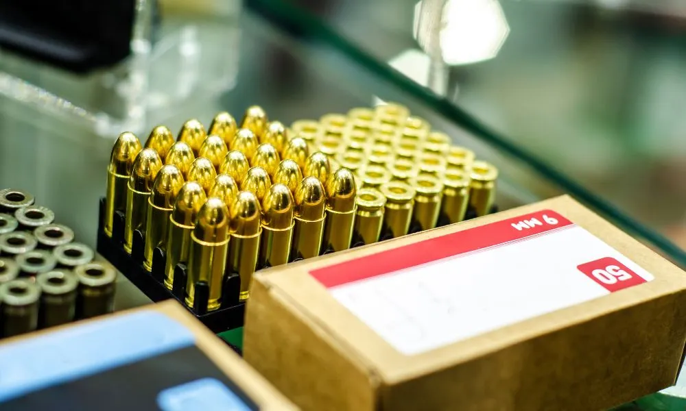 a group of bullets in a box