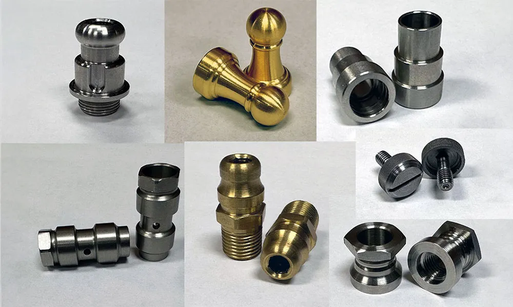 a collage of different types of metal parts
