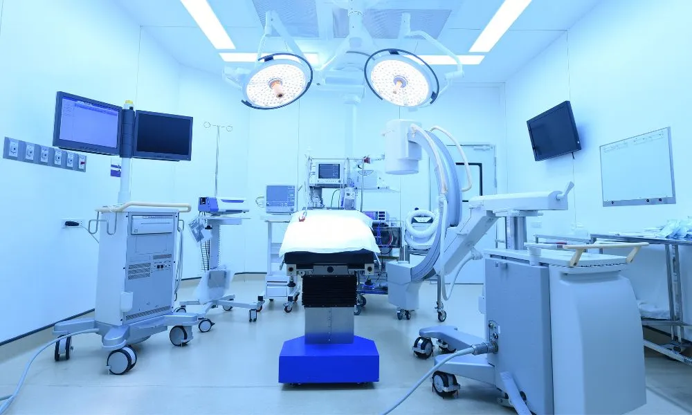 a room with medical equipment and monitors