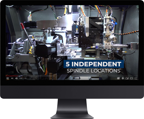 a computer monitor with a machine