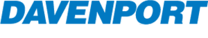 a blue and white logo