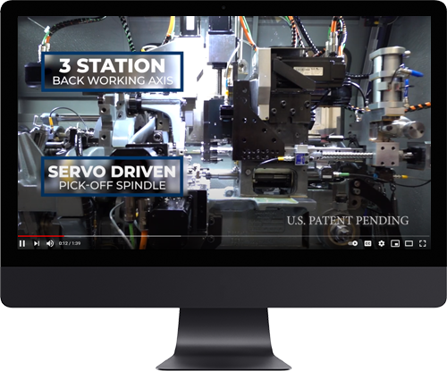 a computer monitor with a machine